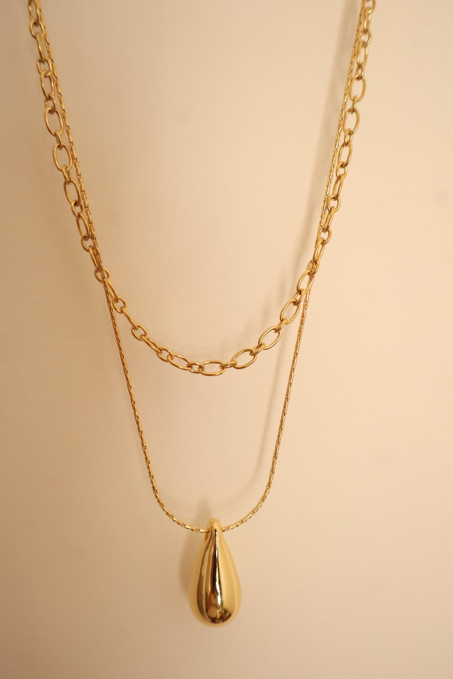 Dewy drop double layer Necklace
