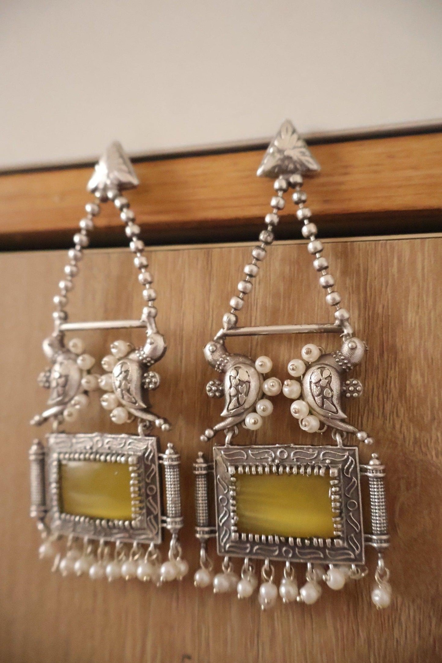 Nandini Earring Green,blue,yellow