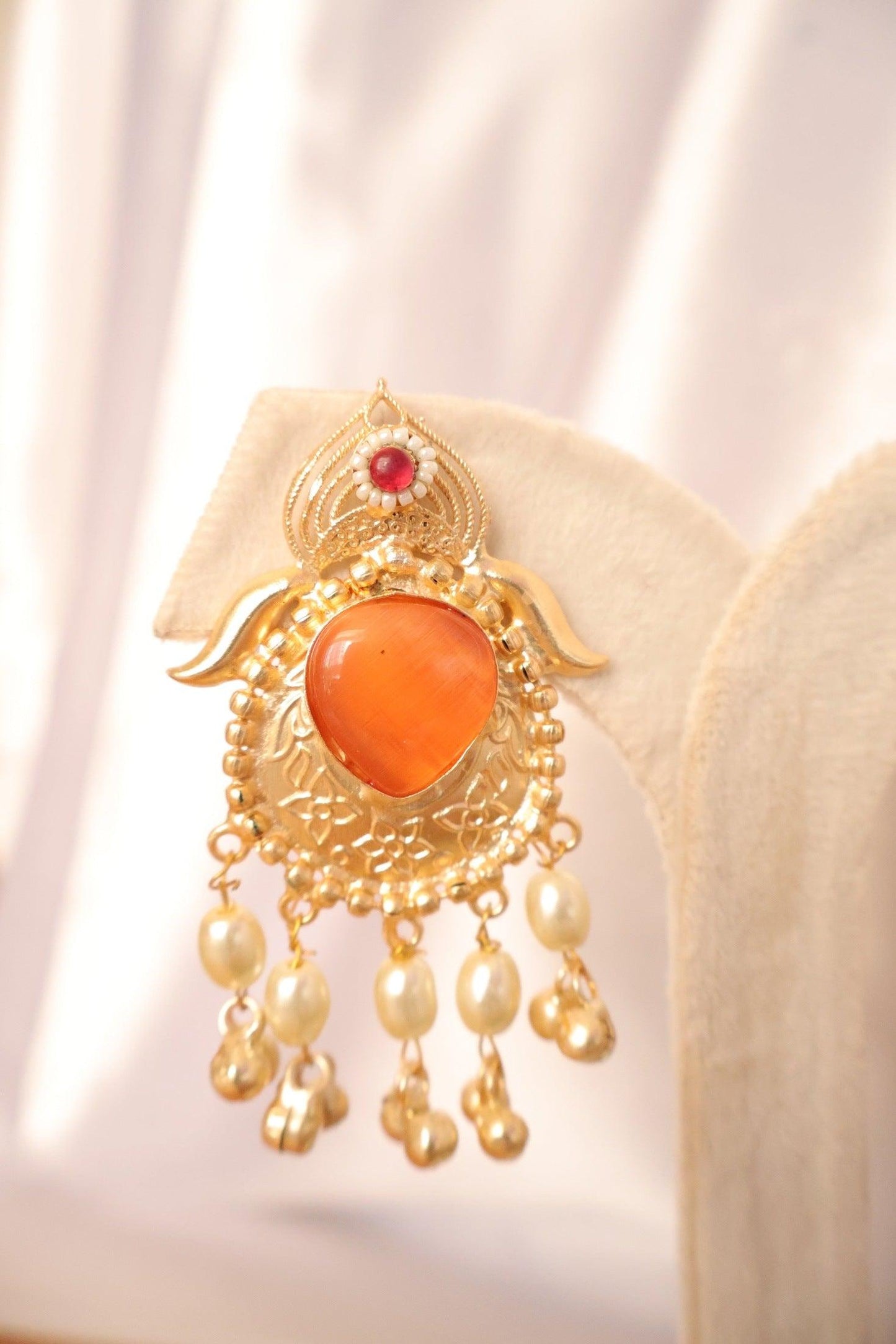 Khawish Earring pink & Orange