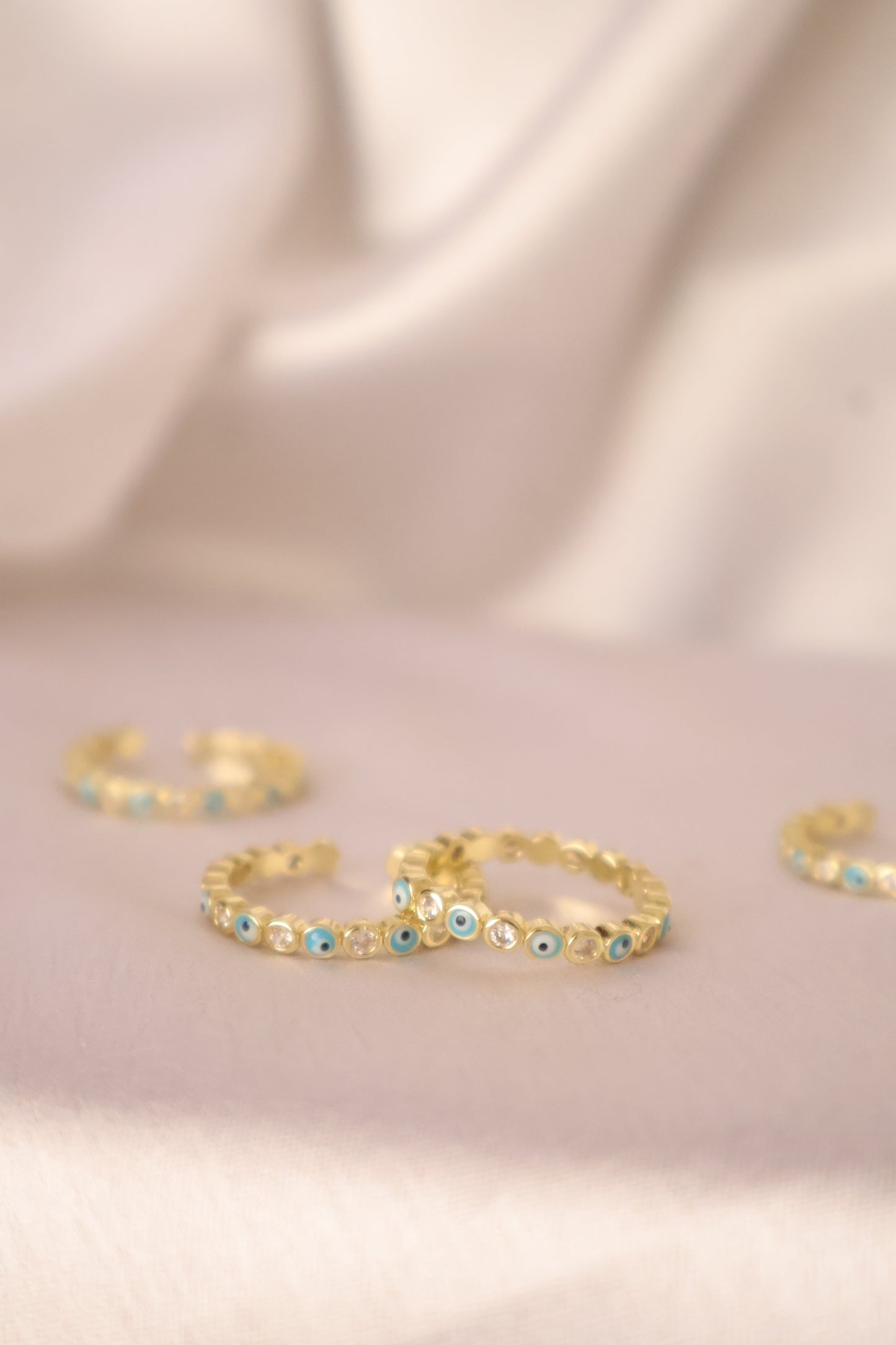 Evil Eye Stackable Band (Adjustable - Anti tarnish)