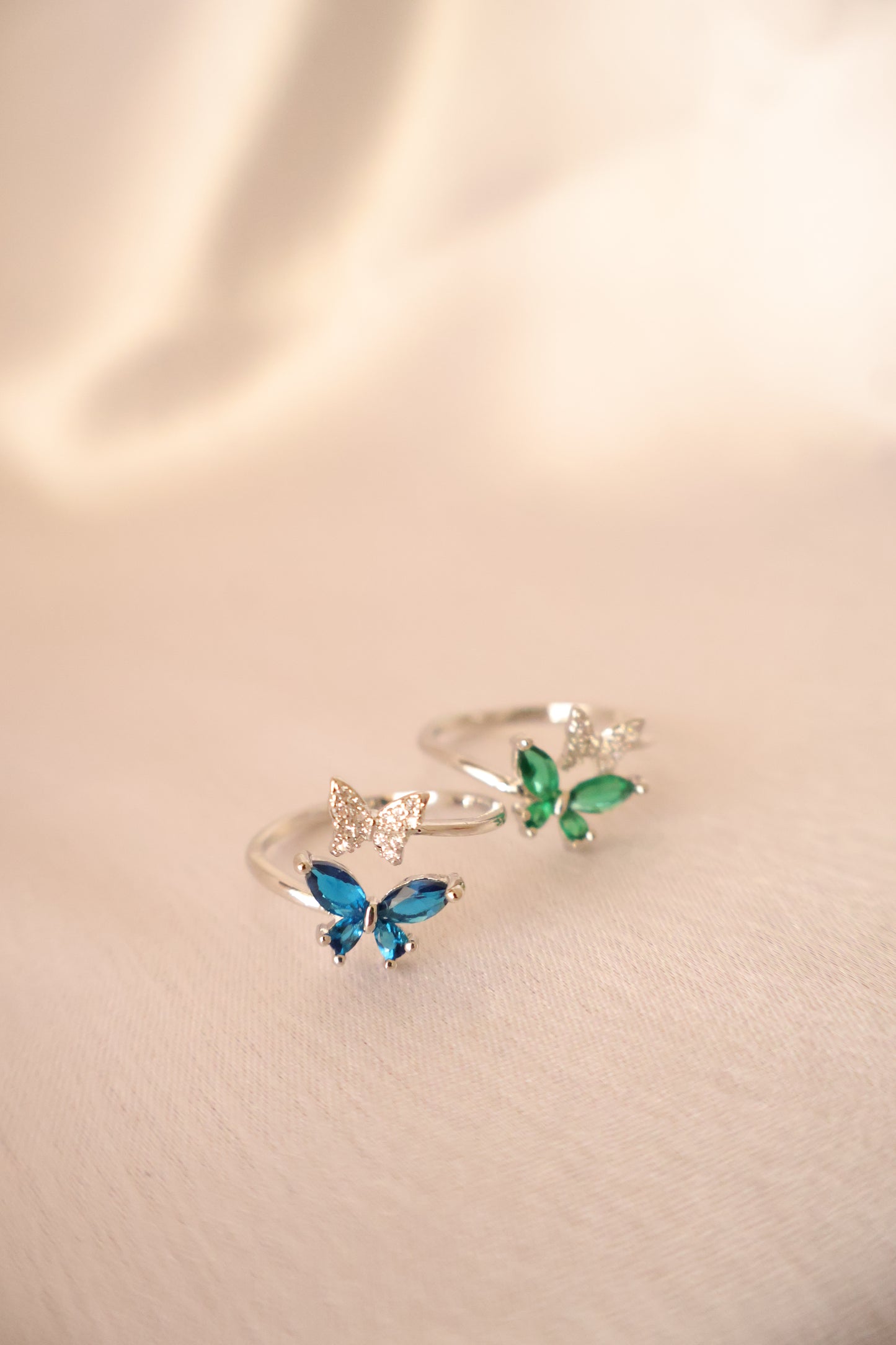 Graceful Butterfly Silver Ring-(Adjustable, Anti Tarnish)
