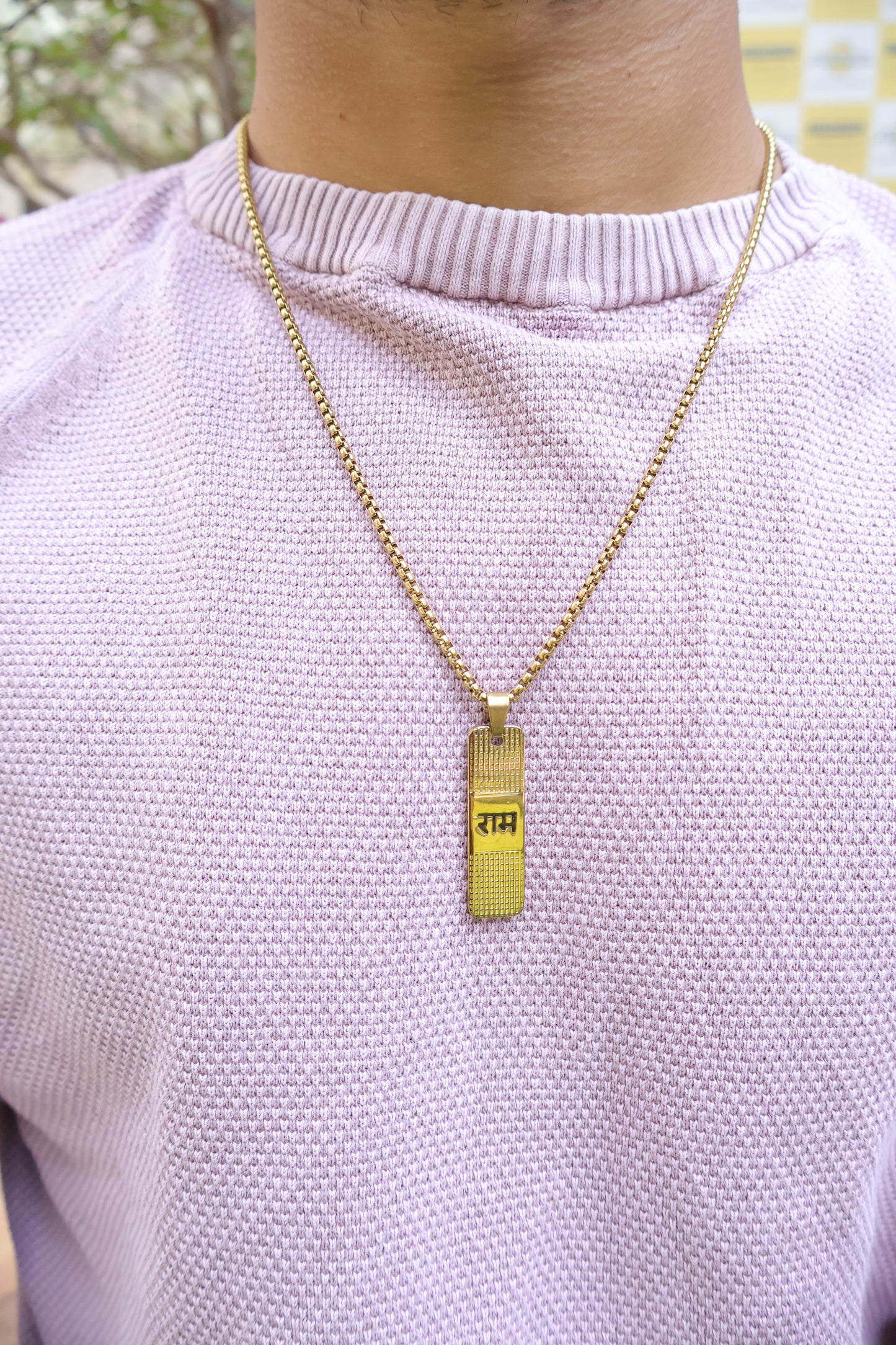 24K Gold Plated Ram Naam Necklace