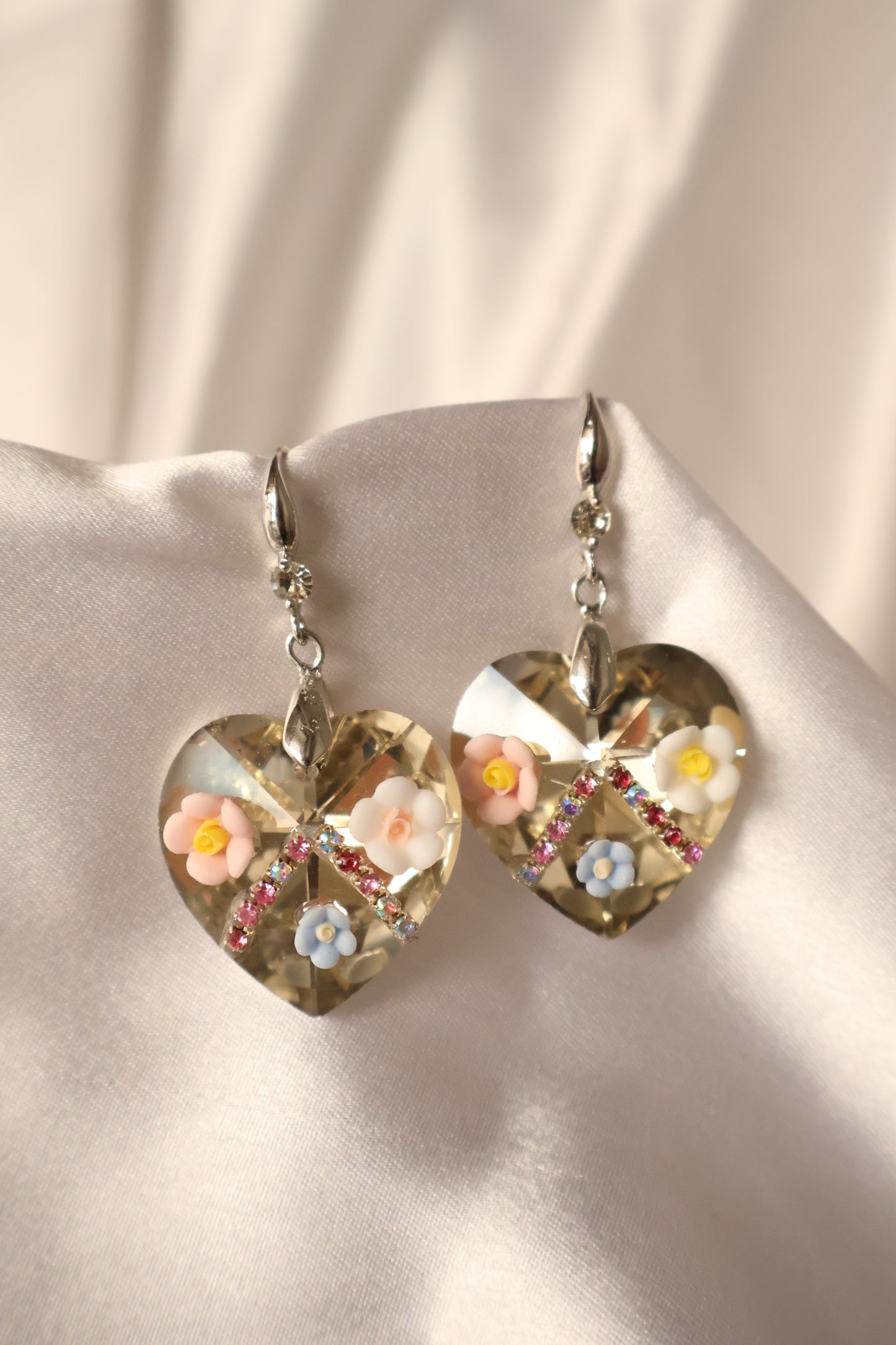 Crystal Heart Korean Earring