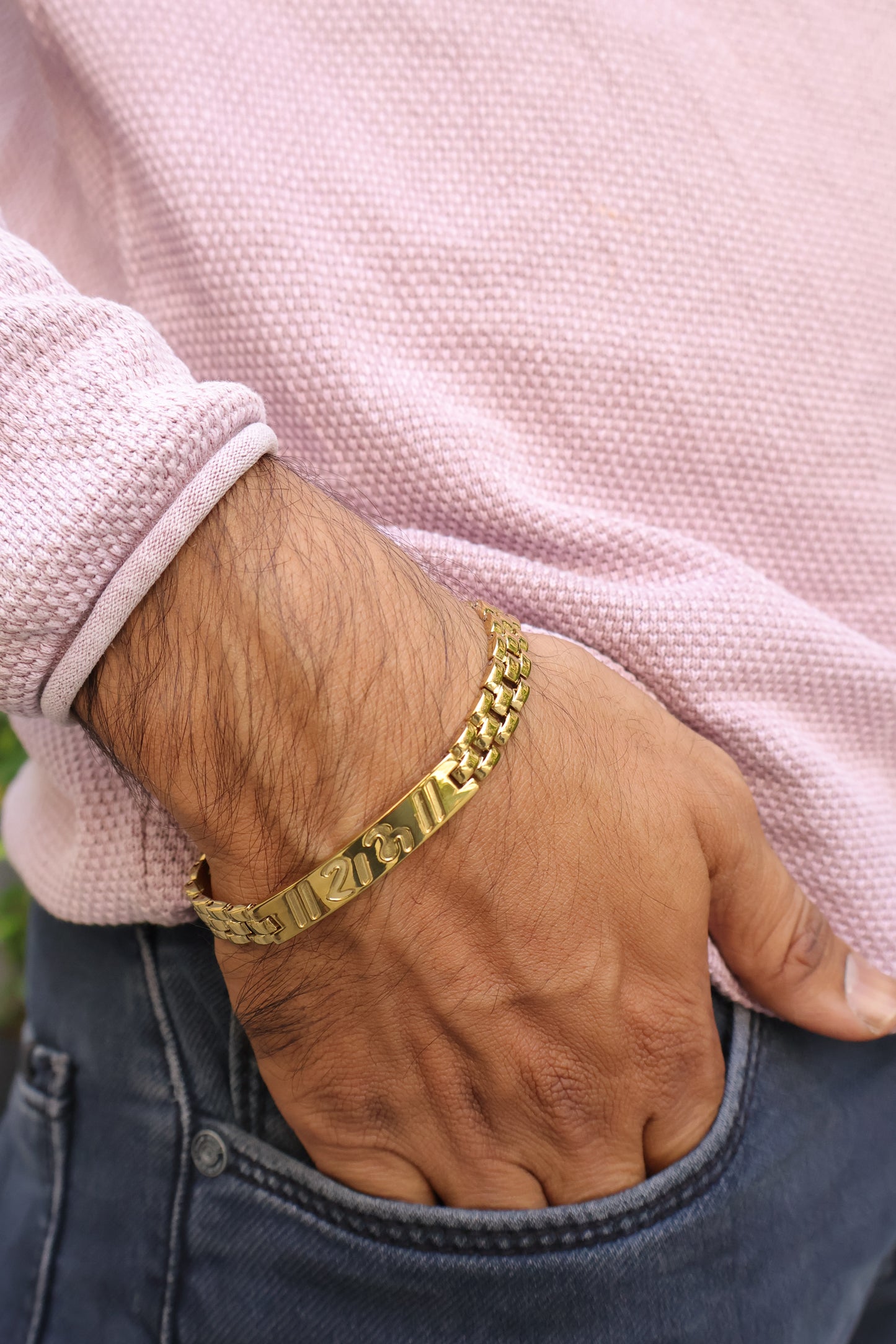 Gold Plated Ram Naam Bracelet