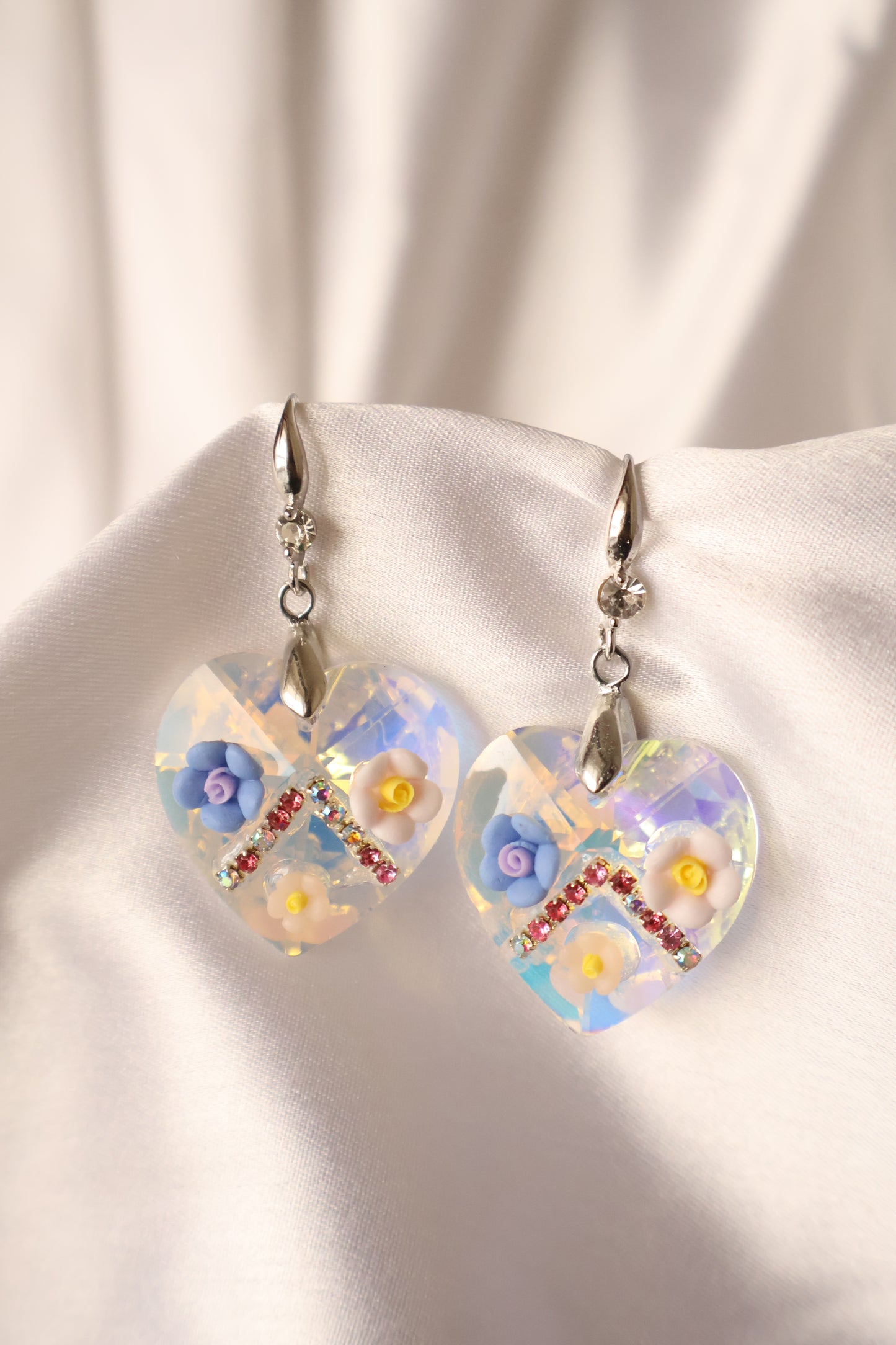 Crystal Heart Korean Earring