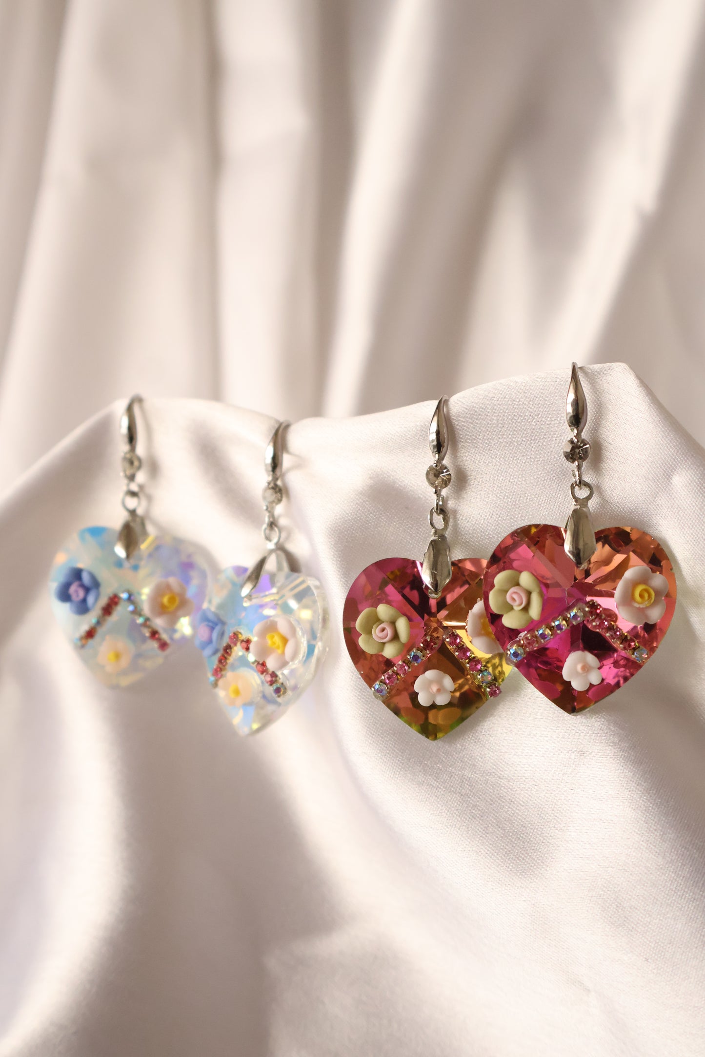 Crystal Heart Korean Earring