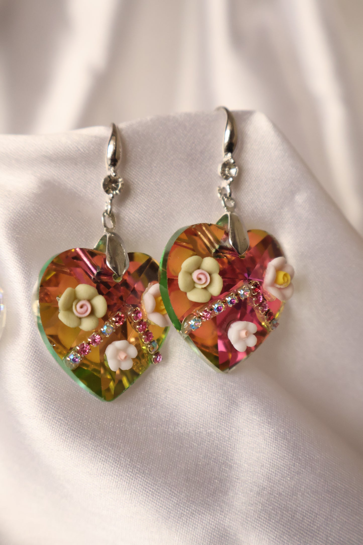 Crystal Heart Korean Earring