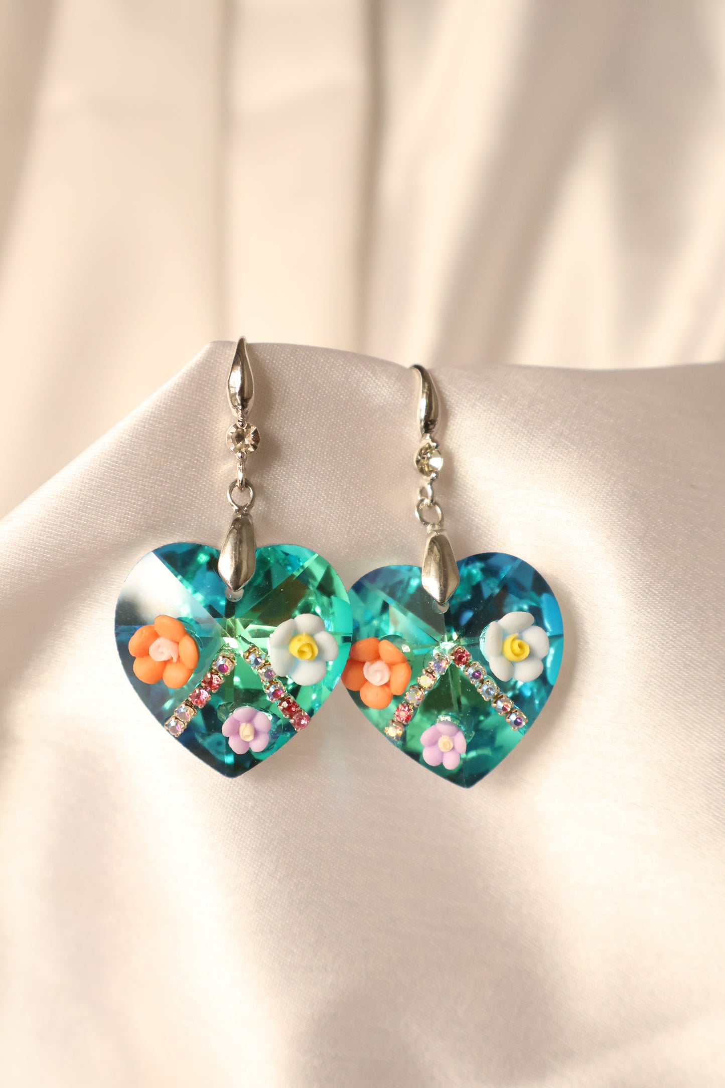 Crystal Heart Korean Earring