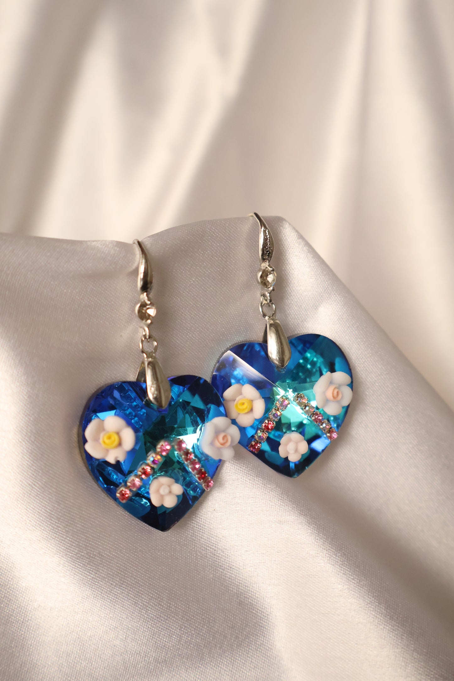 Crystal Heart Korean Earring